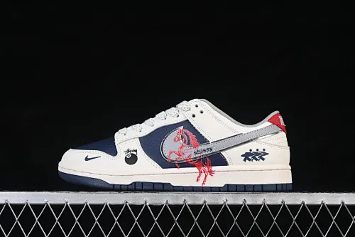 All categories Nk SB Dunk Series Nk SB Dunk Low High-end customized low-top sneakers Nike SB Dunk Low Year of the Horse limited edition Sweat-blooded BMW Anniversary high-end customized low-top casual sneakers SD6888-107